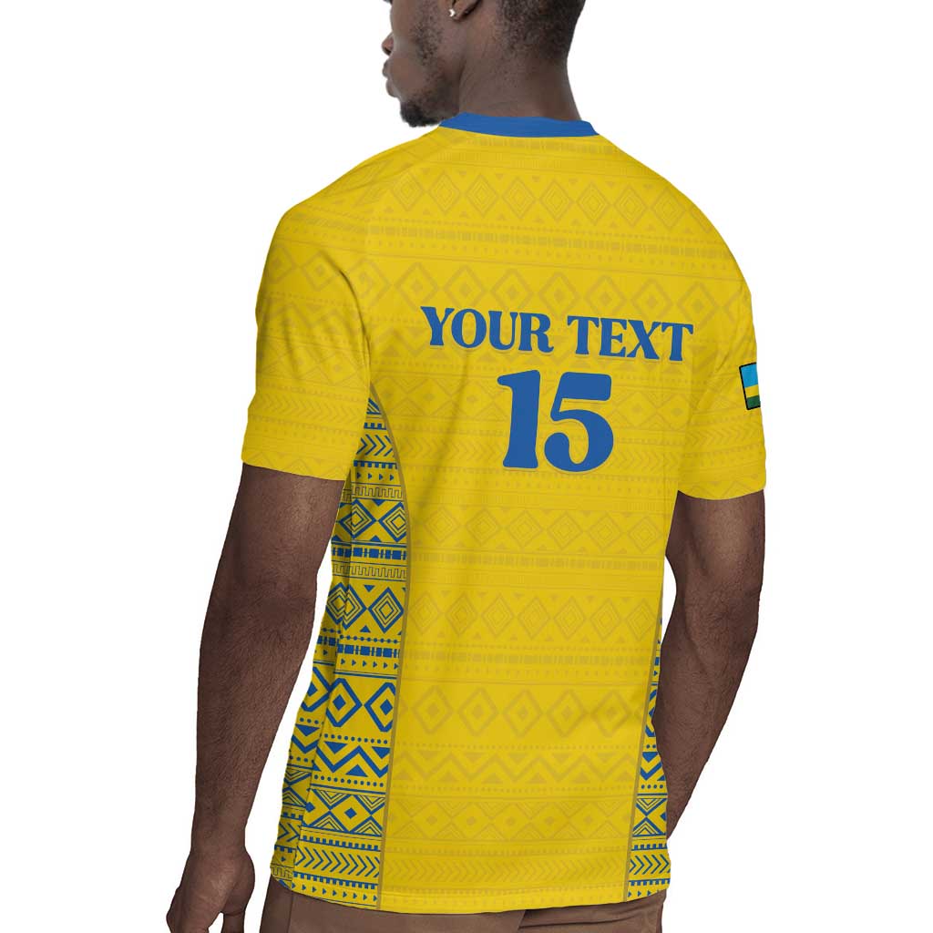 Rwanda Football Custom Rugby Jersey Stand With Amavubi - Yellow LT15