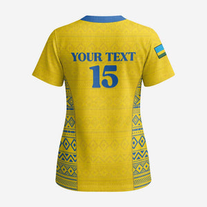 Rwanda Football Custom Scrub Top Stand With Amavubi - Yellow - African Pride