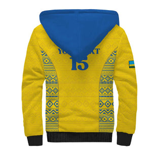 Rwanda Football Custom Sherpa Hoodie Stand With Amavubi - Yellow - African Pride