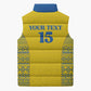Rwanda Football Custom Sleeveless Puffer Jacket Stand With Amavubi - Yellow - African Pride