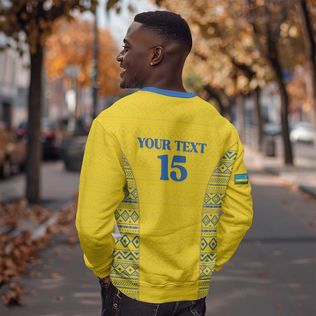 Rwanda Football Custom Sweatshirt Stand With Amavubi - Yellow - African Pride