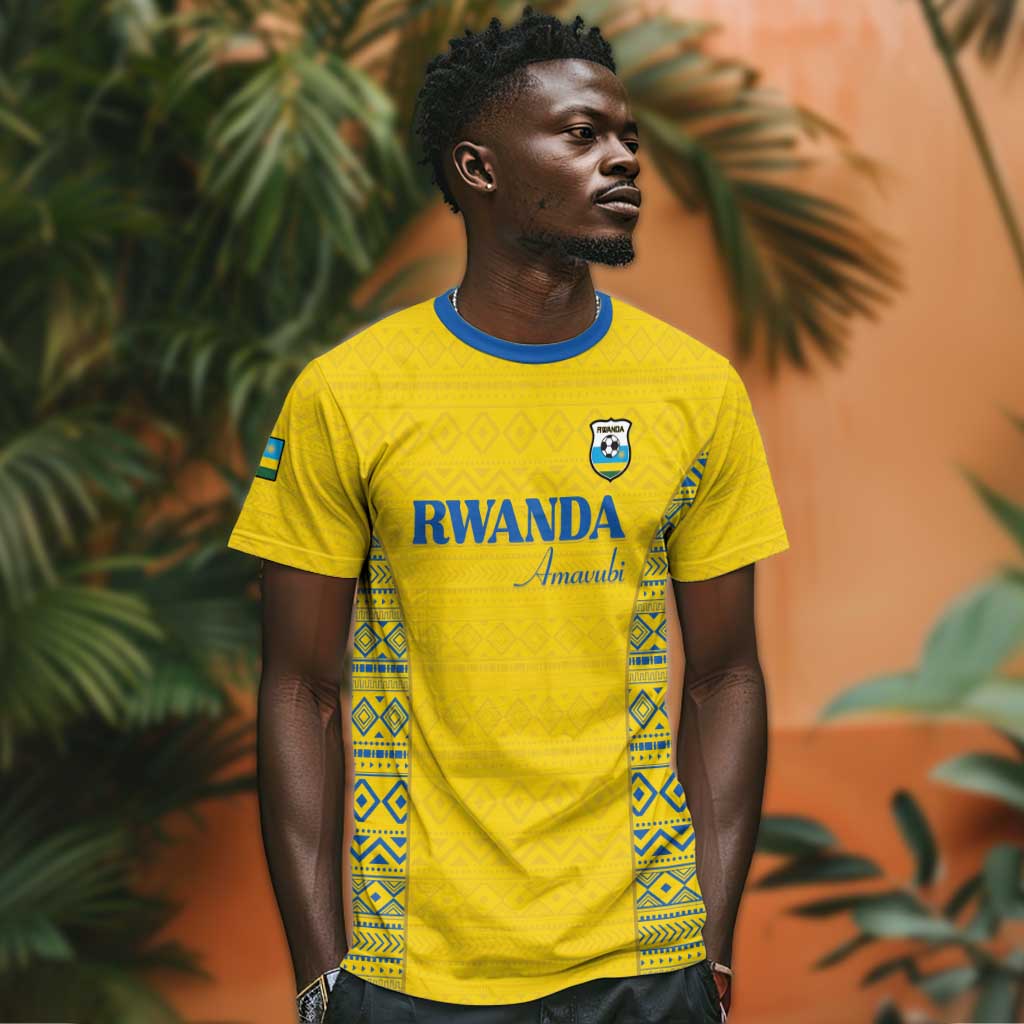 Rwanda Football Custom T shirt Stand With Amavubi - Yellow LT15