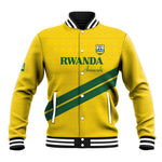 Custom Rwanda Football Baseball Jacket Pride Of Rwanda - Yellow - African Pride