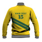 Custom Rwanda Football Baseball Jacket Pride Of Rwanda - Yellow - African Pride