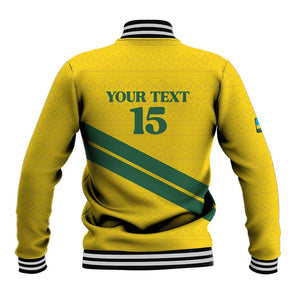 Custom Rwanda Football Baseball Jacket Pride Of Rwanda - Yellow - African Pride