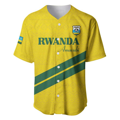 Custom Rwanda Football Baseball Jersey Pride Of Rwanda - Yellow LT15