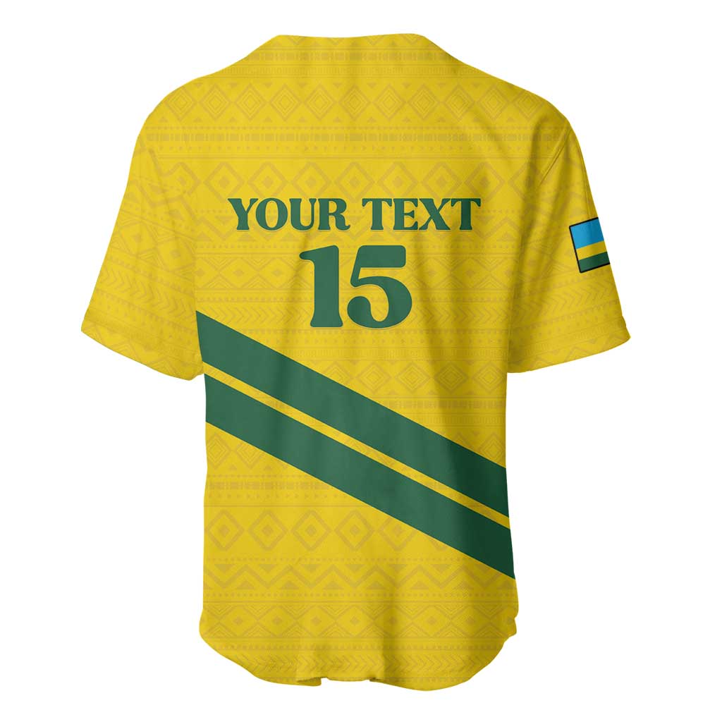 Custom Rwanda Football Baseball Jersey Pride Of Rwanda - Yellow LT15