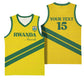 Custom Rwanda Football Basketball Jersey Pride Of Rwanda - Yellow - African Pride
