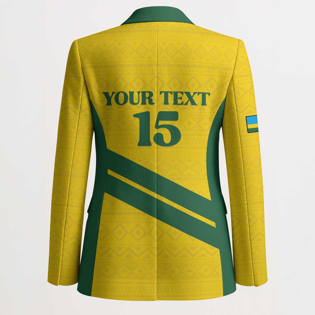 Custom Rwanda Football Blazer Pride Of Rwanda - Yellow - African Pride