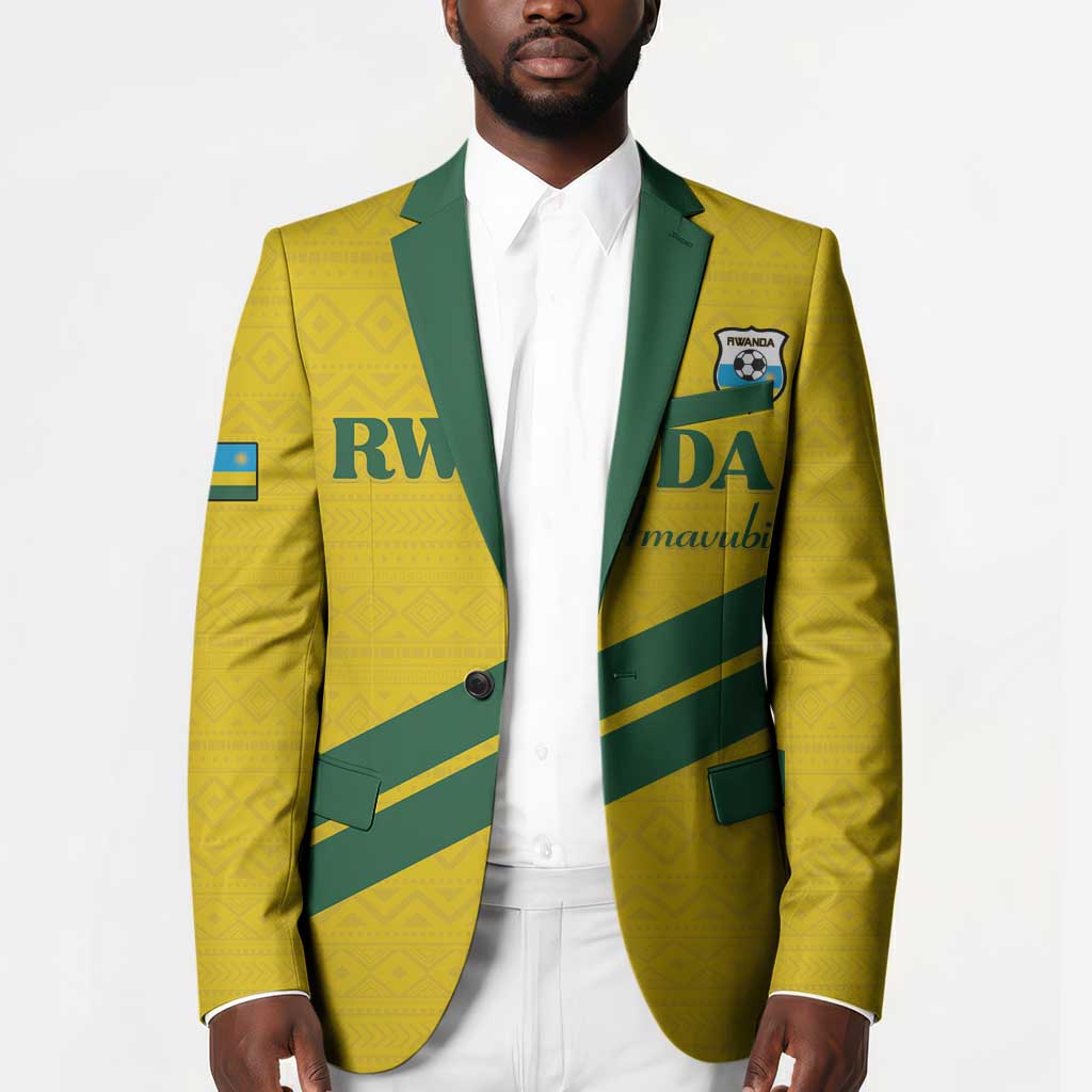Custom Rwanda Football Blazer Pride Of Rwanda - Yellow - African Pride
