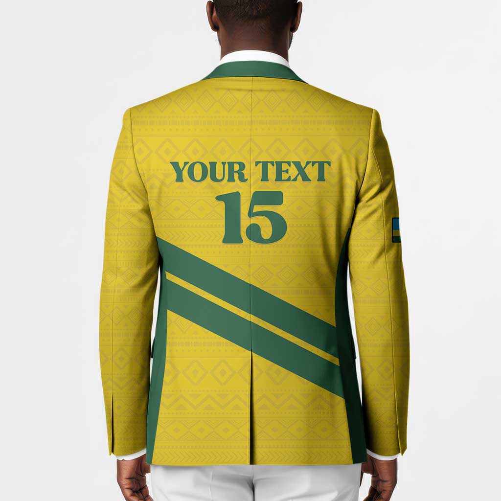 Custom Rwanda Football Blazer Pride Of Rwanda - Yellow - African Pride