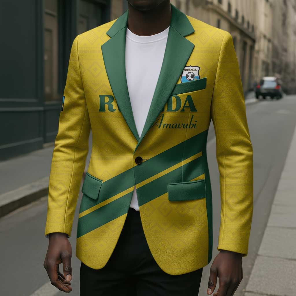 Custom Rwanda Football Blazer Pride Of Rwanda - Yellow - African Pride