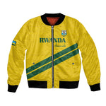 Custom Rwanda Football Bomber Jacket Pride Of Rwanda - Yellow - African Pride