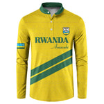 Custom Rwanda Football Button Sweatshirt Pride Of Rwanda - Yellow