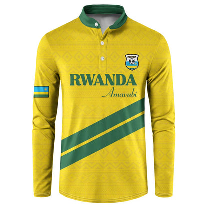 Custom Rwanda Football Button Sweatshirt Pride Of Rwanda - Yellow