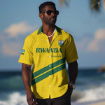 Custom Rwanda Football Hawaiian Shirt Pride Of Rwanda - Yellow LT15
