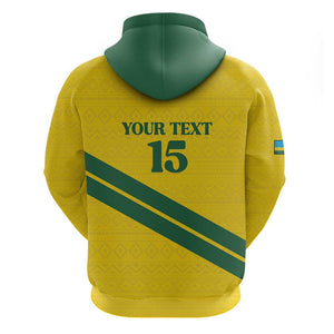 Custom Rwanda Football Hoodie Pride Of Rwanda - Yellow - African Pride
