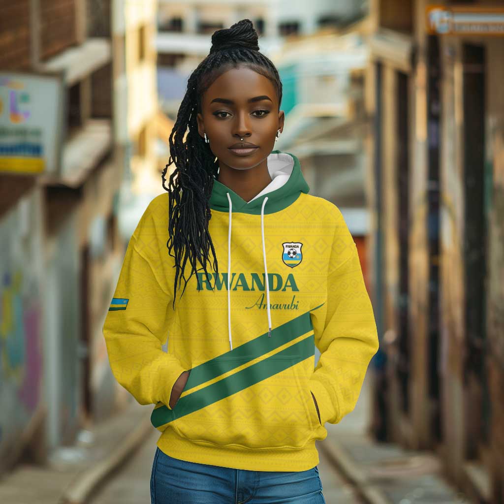 Custom Rwanda Football Hoodie Pride Of Rwanda - Yellow - African Pride