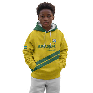 Custom Rwanda Football Kid Hoodie Pride Of Rwanda - Yellow - African Pride