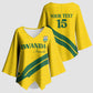 Custom Rwanda Football Kimono Sleeve Blouse Pride Of Rwanda - Yellow - African Pride