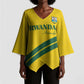Custom Rwanda Football Kimono Sleeve Blouse Pride Of Rwanda - Yellow - African Pride