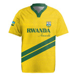 Custom Rwanda Football Rugby Jersey Pride Of Rwanda - Yellow LT15