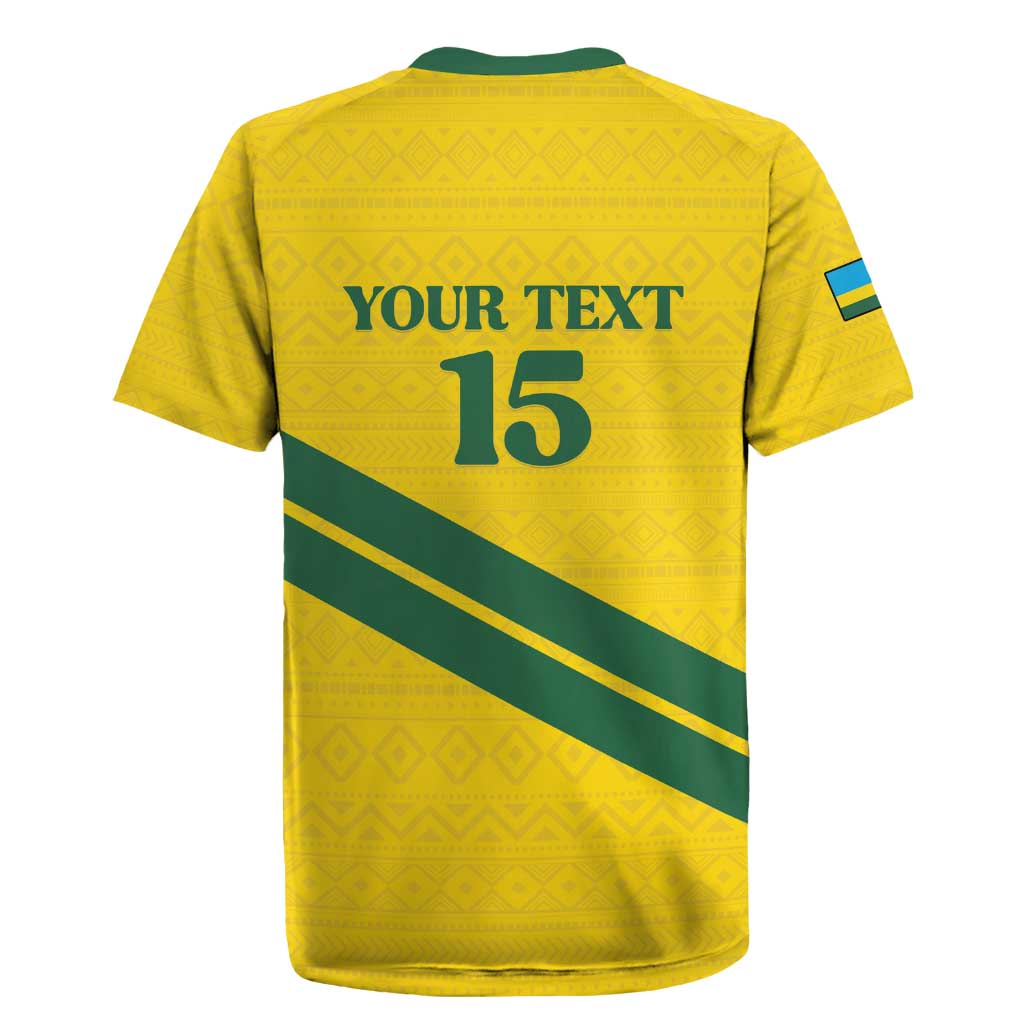 Custom Rwanda Football Rugby Jersey Pride Of Rwanda - Yellow LT15