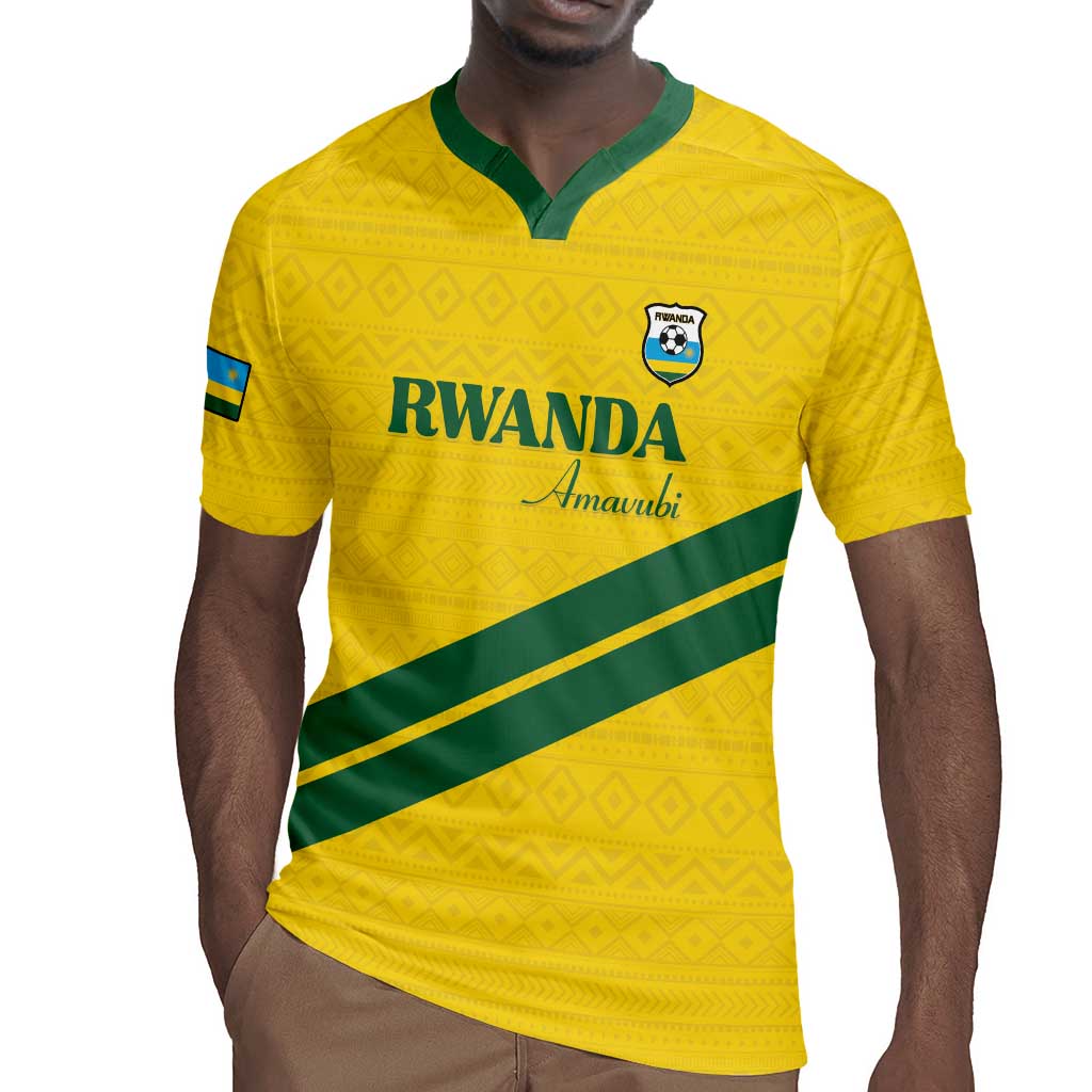 Custom Rwanda Football Rugby Jersey Pride Of Rwanda - Yellow LT15
