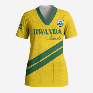 Custom Rwanda Football Scrub Top Pride Of Rwanda - Yellow - African Pride