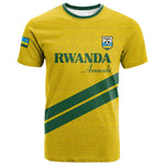 Custom Rwanda Football T shirt Pride Of Rwanda - Yellow LT15