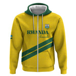 Custom Rwanda Football Zip Hoodie Pride Of Rwanda - Yellow - African Pride