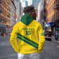 Custom Rwanda Football Zip Hoodie Pride Of Rwanda - Yellow - African Pride