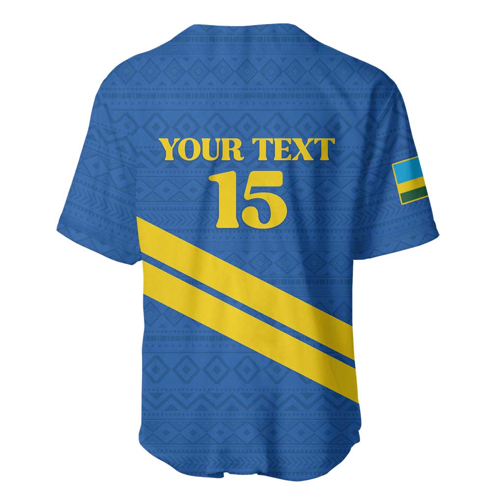 Custom Rwanda Football Baseball Jersey Pride Of Rwanda - Blue LT15
