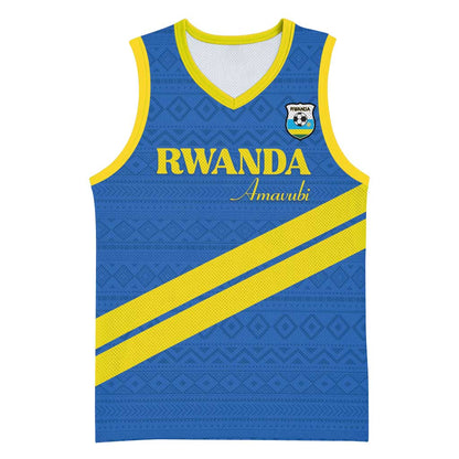 Custom Rwanda Football Basketball Jersey Pride Of Rwanda - Blue - African Pride
