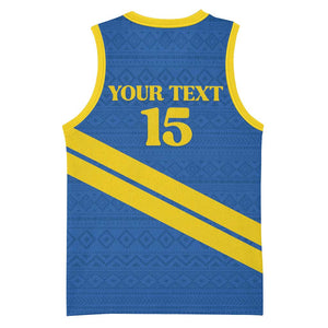Custom Rwanda Football Basketball Jersey Pride Of Rwanda - Blue - African Pride