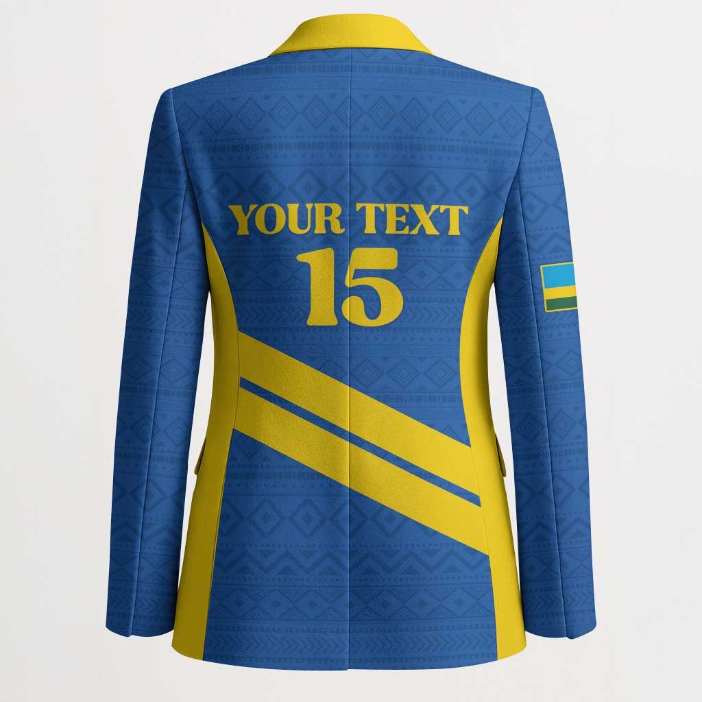 Custom Rwanda Football Blazer Pride Of Rwanda - Blue - African Pride