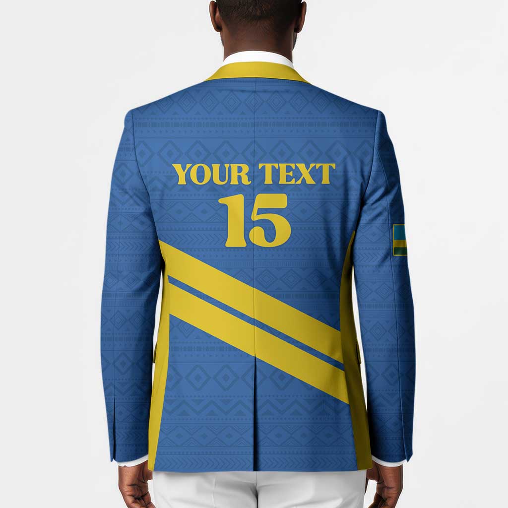 Custom Rwanda Football Blazer Pride Of Rwanda - Blue - African Pride