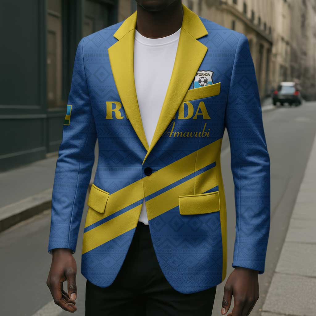 Custom Rwanda Football Blazer Pride Of Rwanda - Blue - African Pride
