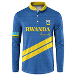 Custom Rwanda Football Button Sweatshirt Pride Of Rwanda - Blue
