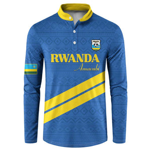 Custom Rwanda Football Button Sweatshirt Pride Of Rwanda - Blue