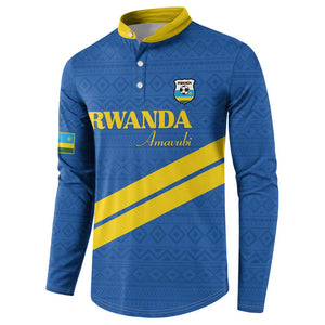 Custom Rwanda Football Button Sweatshirt Pride Of Rwanda - Blue