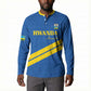 Custom Rwanda Football Button Sweatshirt Pride Of Rwanda - Blue