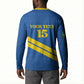 Custom Rwanda Football Button Sweatshirt Pride Of Rwanda - Blue