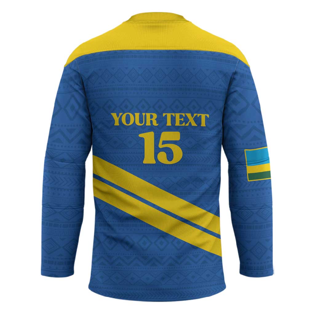 Custom Rwanda Football Hockey Jersey Pride Of Rwanda - Blue - African Pride