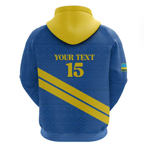 Custom Rwanda Football Hoodie Pride Of Rwanda - Blue - African Pride