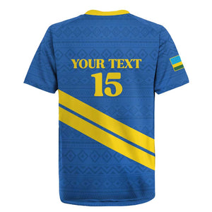 Custom Rwanda Football Rugby Jersey Pride Of Rwanda - Blue LT15