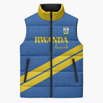 Custom Rwanda Football Sleeveless Puffer Jacket Pride Of Rwanda - Blue - African Pride