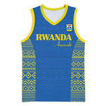 Rwanda Football Custom Basketball Jersey Stand With Amavubi - Blue - African Pride