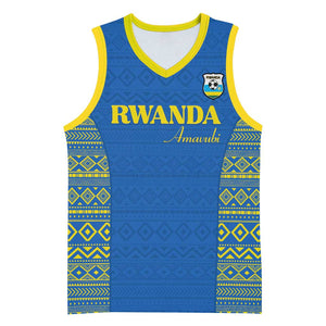 Rwanda Football Custom Basketball Jersey Stand With Amavubi - Blue - African Pride