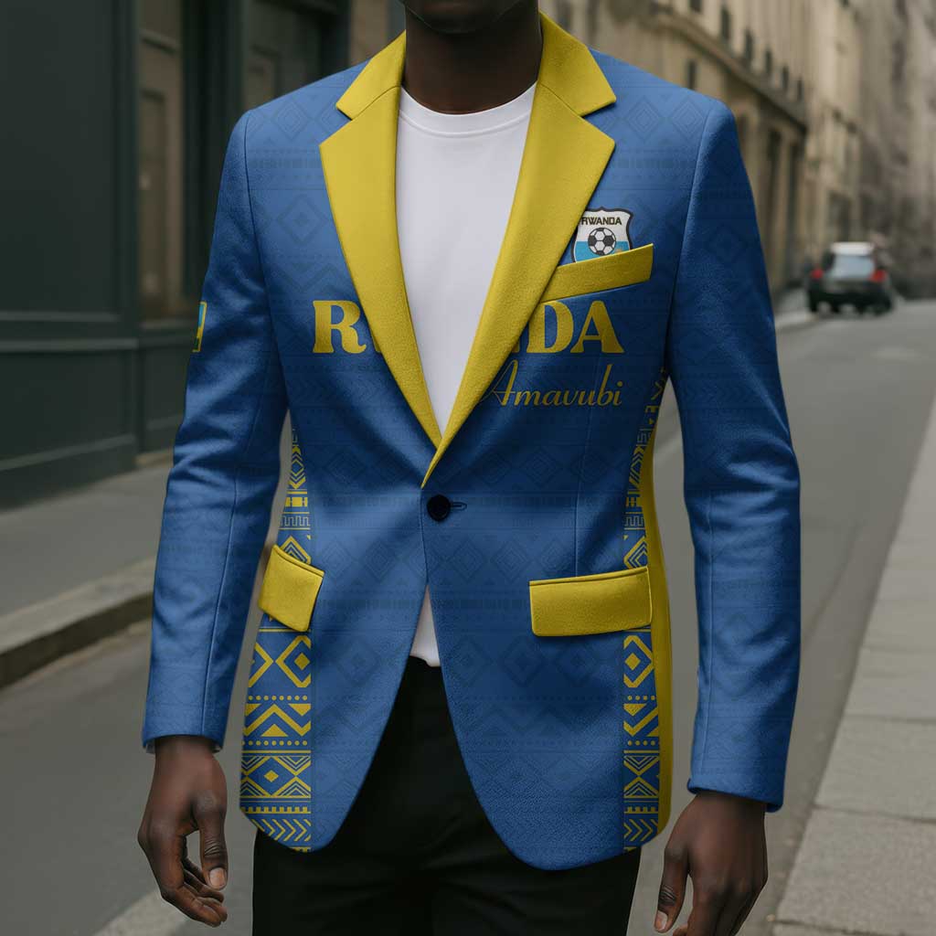 Rwanda Football Custom Blazer Stand With Amavubi - Blue - African Pride